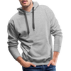 Männer Premium Hoodie - Grau meliert