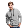 Männer Premium Hoodie - Grau meliert